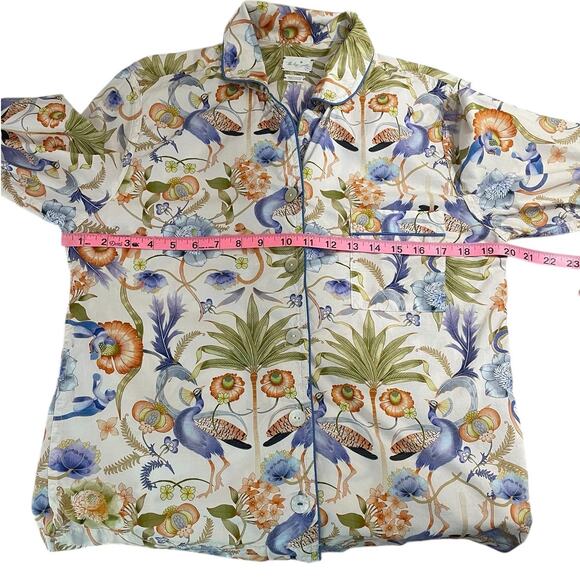 The Lazy Poet Sissy Blue Jungle Lush Pajama Set Size Medium Unique Lounge - Picture 7 of 14